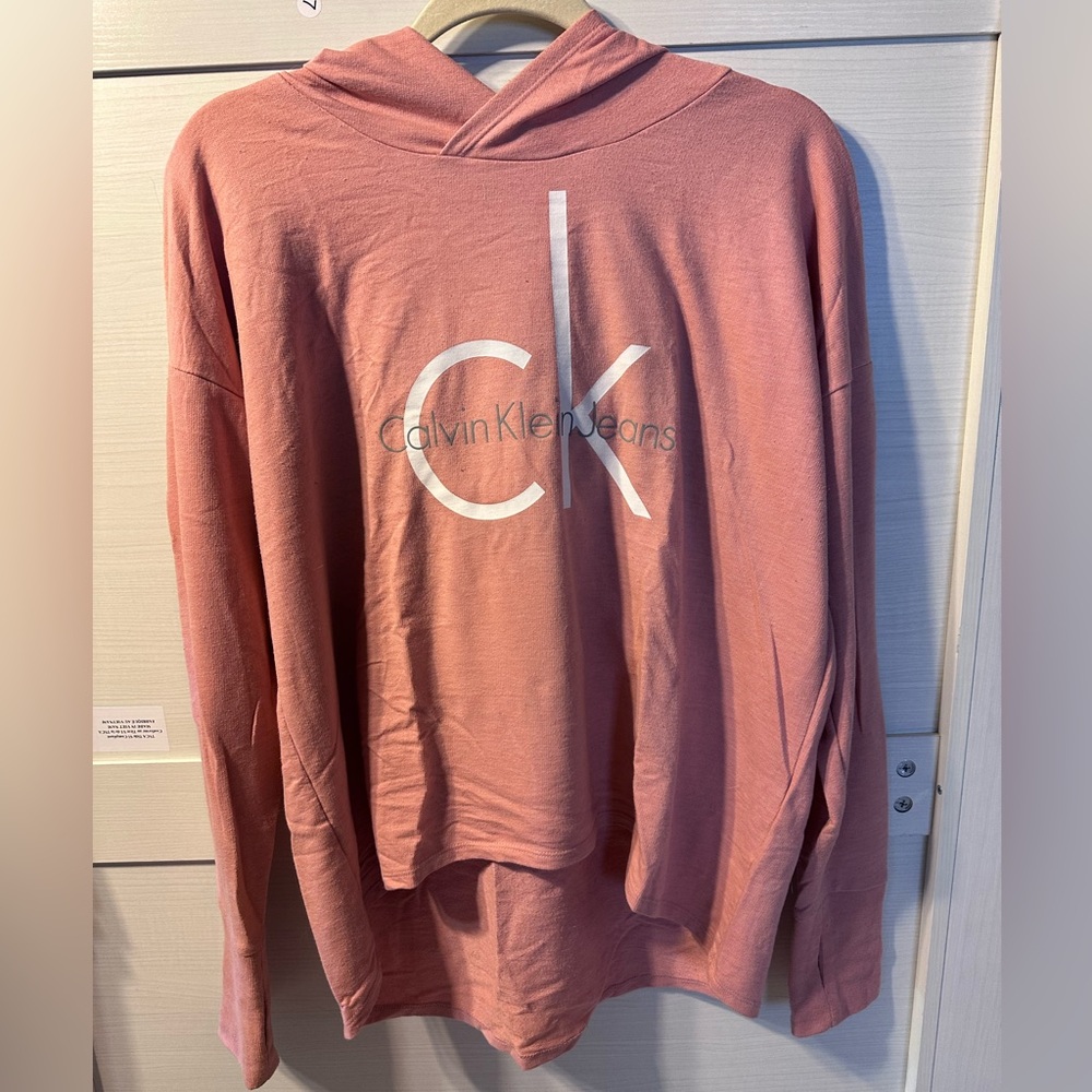 Calvin Klein Jeans Women's Cowl Neck Sweater in Soft Pink